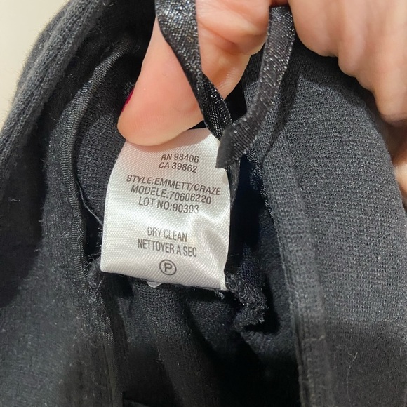 Theory Emmett Wide Leg Cropped Black Pants sz 6‎ - Picture 6 of 7